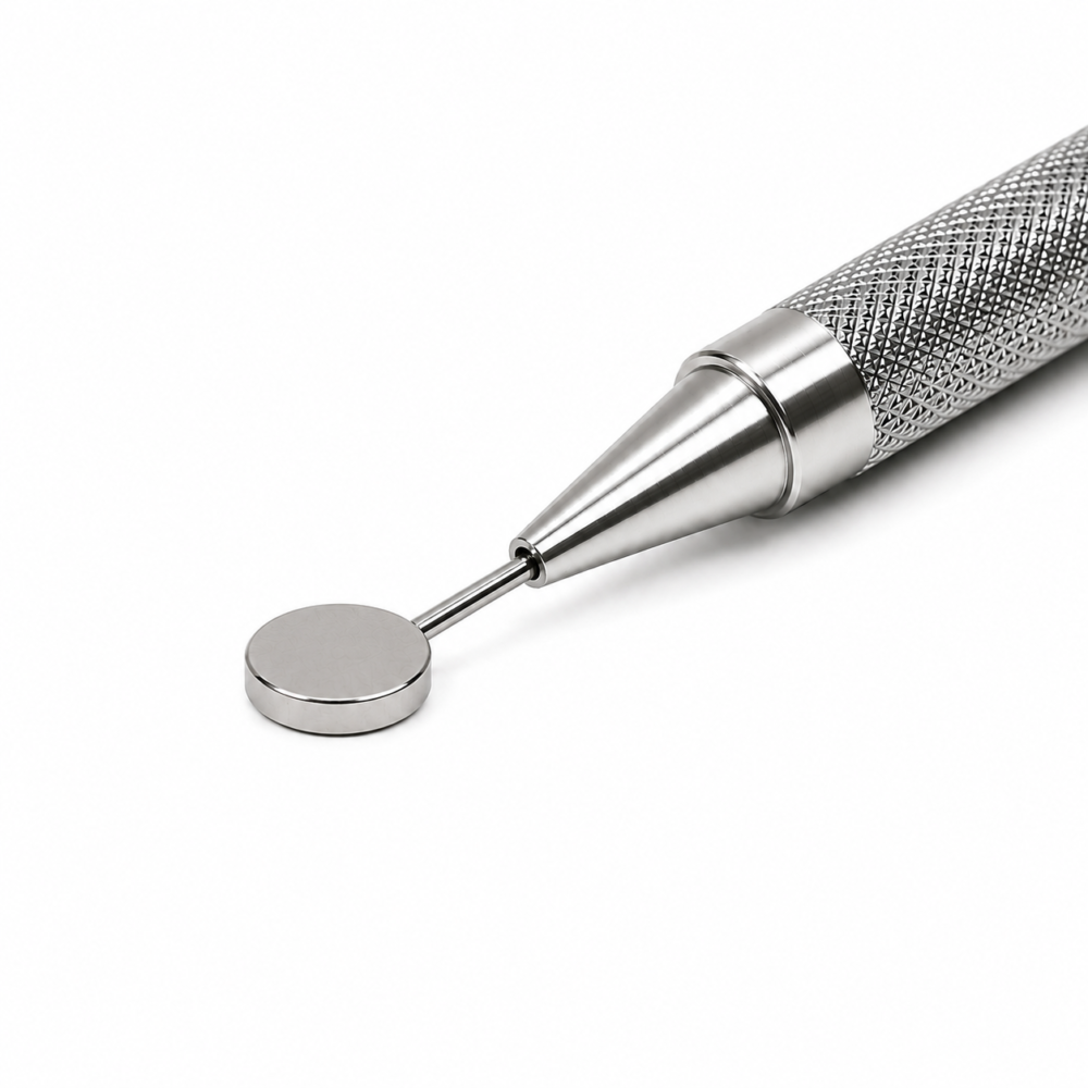 Descripción: Imán de neodimio D14X2 mm, grado N35, Ni-Cu-Ni