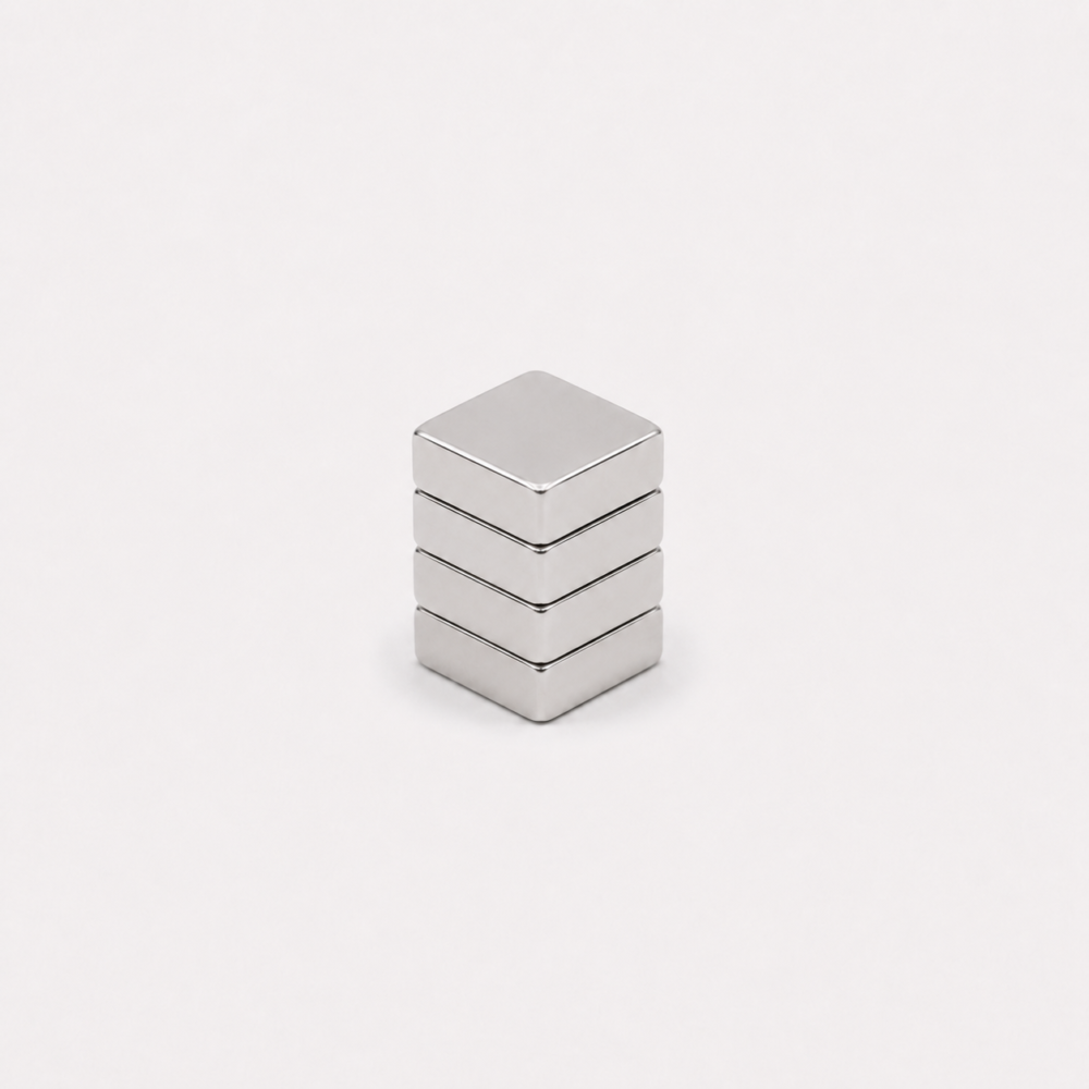 Imán de neodimio 8x8x3 mm, grado N35, Ni-Cu-Ni