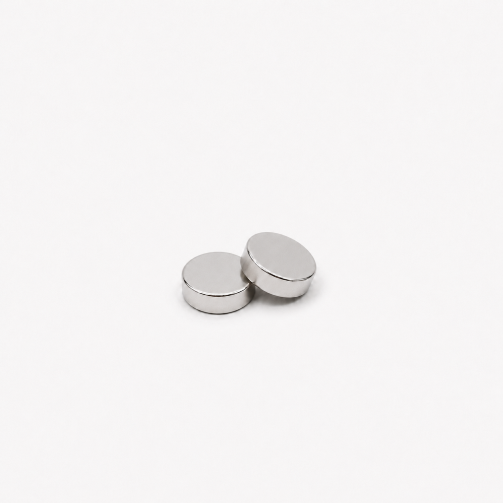 Imán de neodimio D5x2 mm, grado N35, Ni-Cu-Ni
