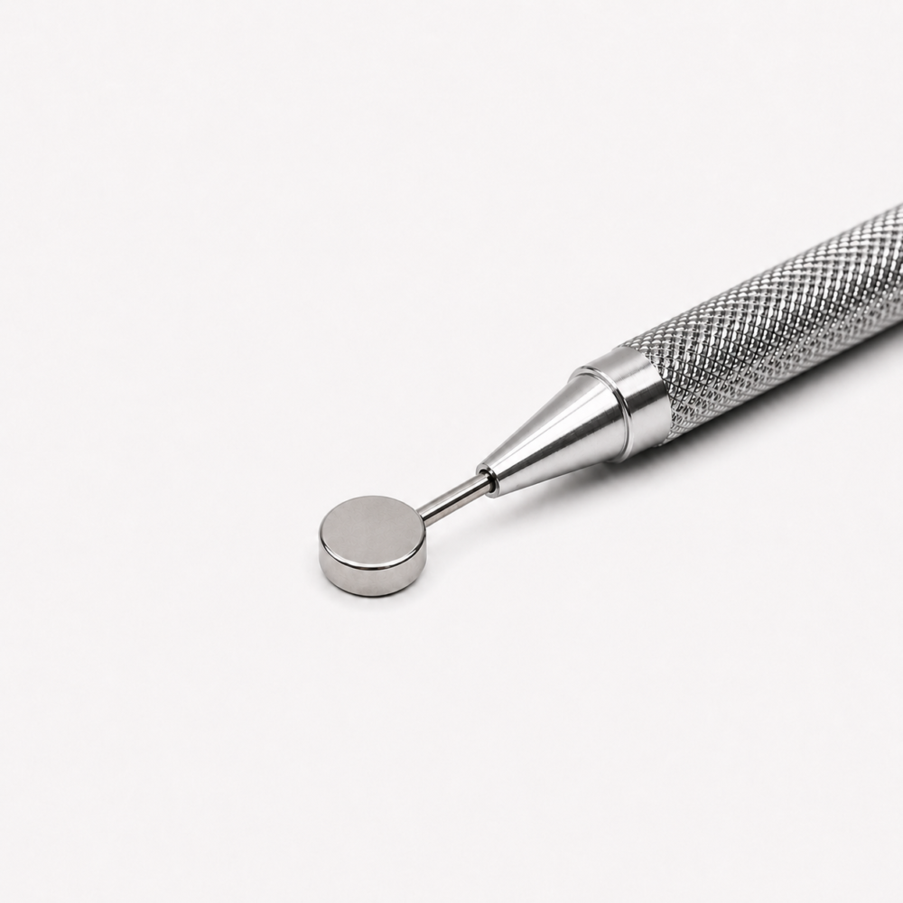 Imán de neodimio D7x2 mm, grado N35, Ni-Cu-Ni