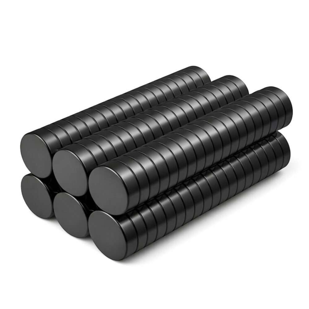 Imán de Neodimio Redondo Negro 12x3 mm