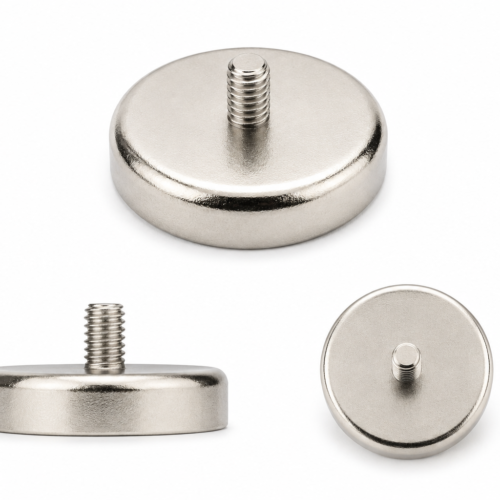 Base Magnética de Neodimio con Vástago Roscado C42 (M8)