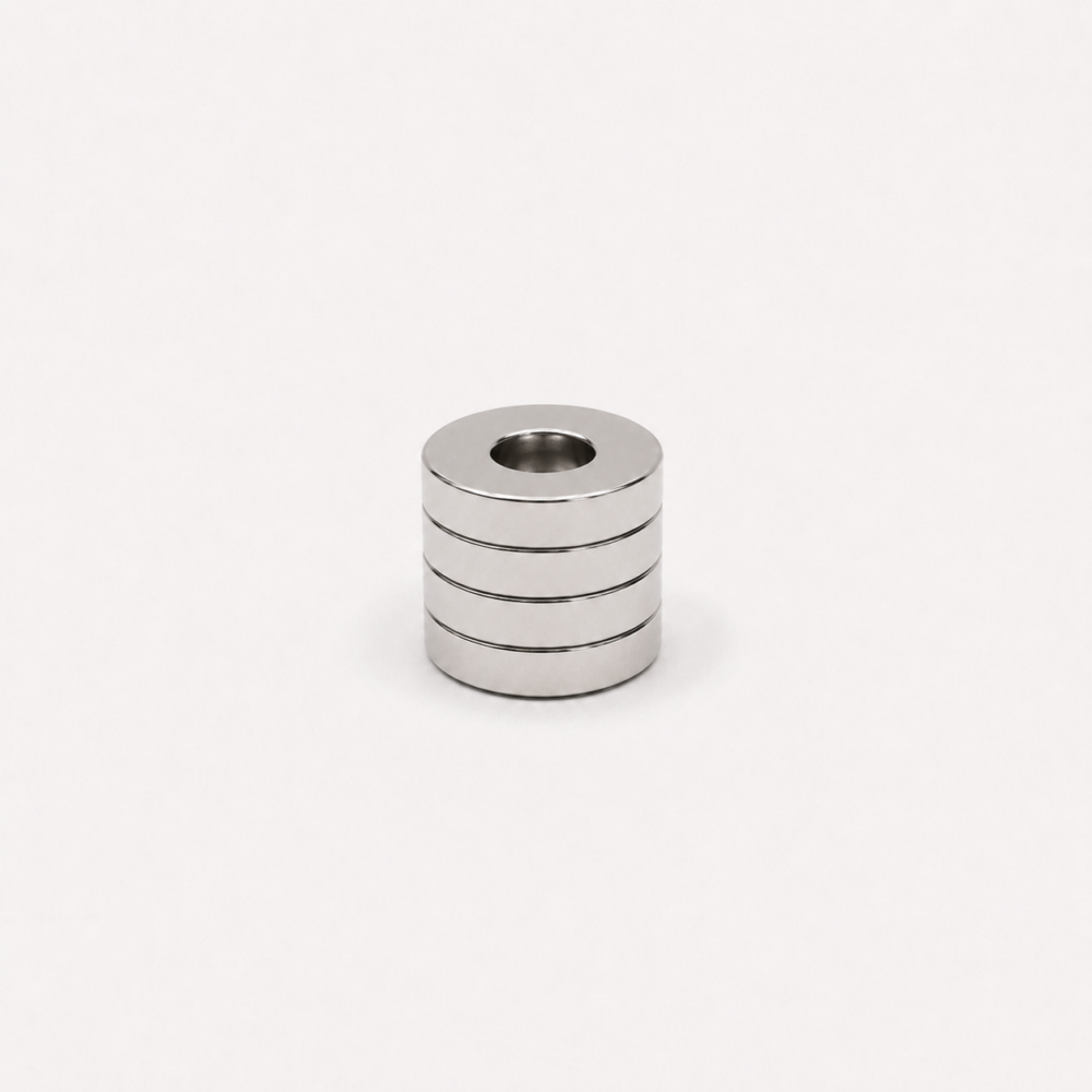 Imán de neodimio D12-6X3 mm, grado N35, Ni-Cu-Ni